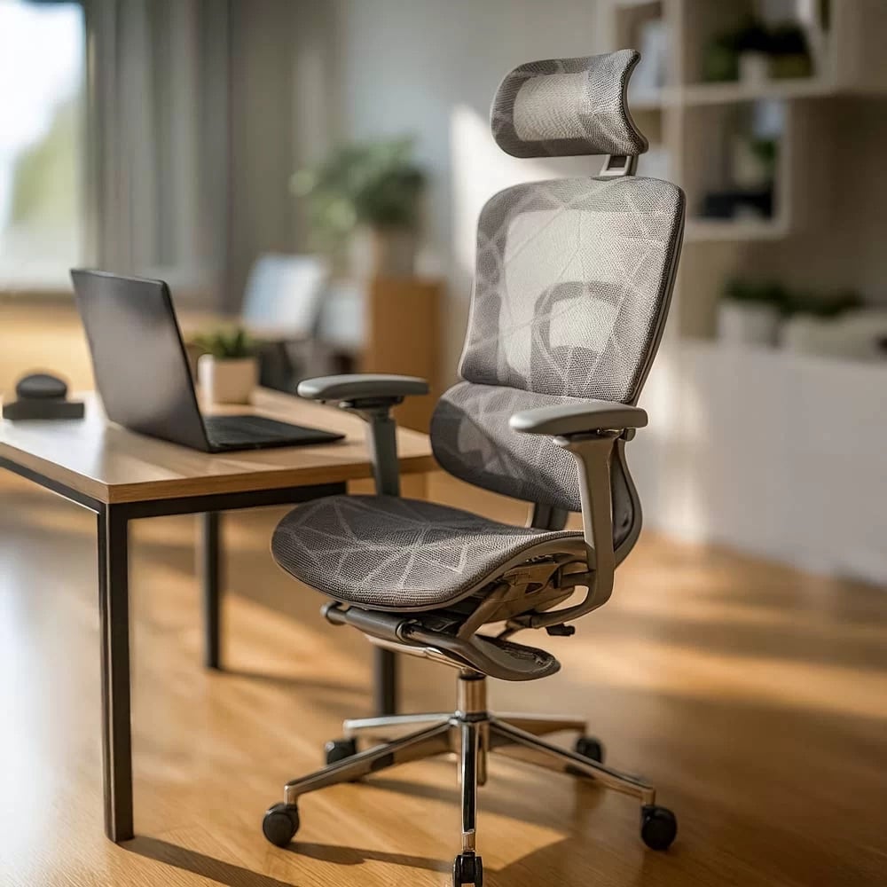 Scaun ergonomic cu tetieră reglabilă, brațe 4D și șezut culisant SYYT 9520